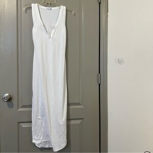 Fashion Nova White Sleeveless Dress Small Bodycon Lightweight Summer V Neck